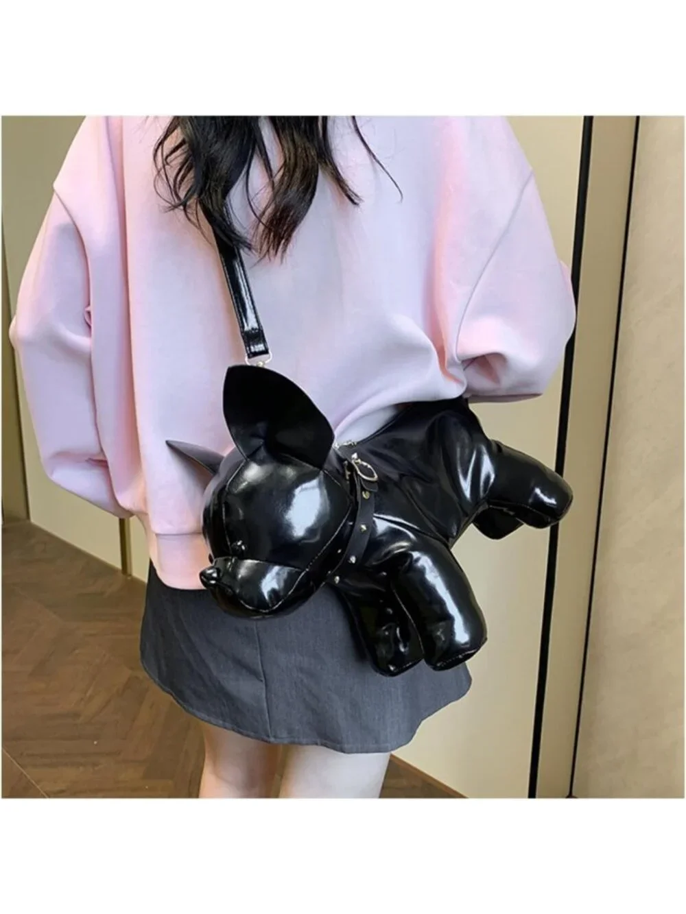 Adorable French Bulldog Crossbody Bag | Small Dog Shoulder Purse for Pet Lovers